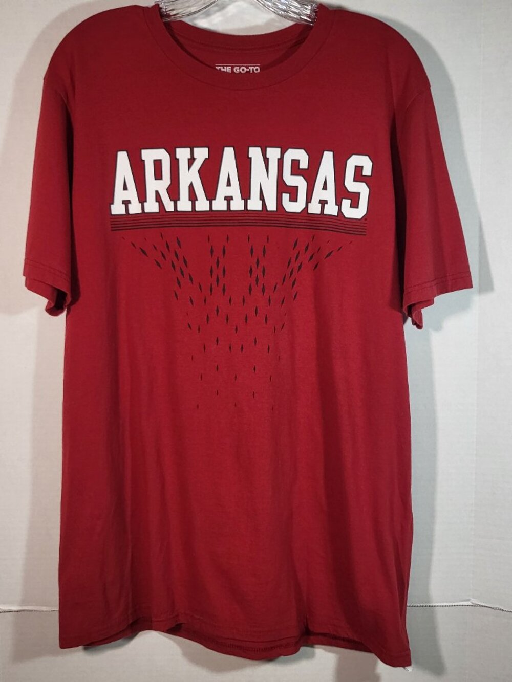 Adidas Woman's The Go-To Tee Arkansas Razorbacks T Shirt Size Large Red